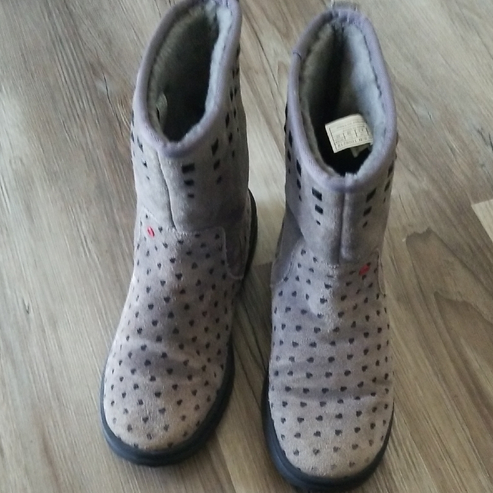 UGG Taupe Perforated Ankle Booties